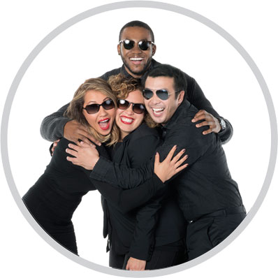 Happy Employees Hugging