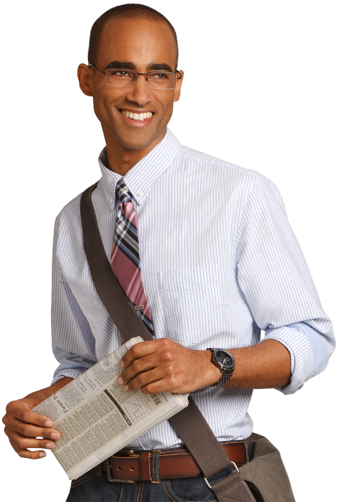 Man Wearing Eyeglasses